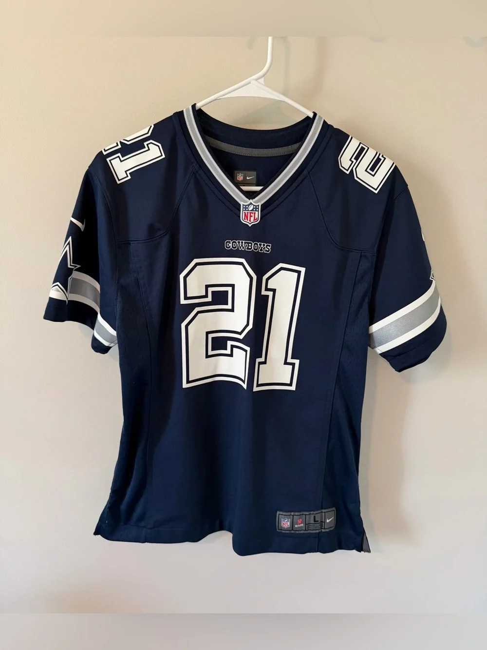 Dallas Cowboys Elliott #21 Nike On Field Jersey Youth Size Large 14/16 Navy Blue